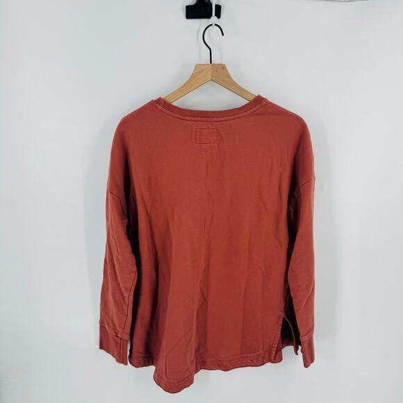 UpWest Resort Mercantile 100% Cotton Rust Long Sleeve Sweatshirt Size M - Picture 2 of 7